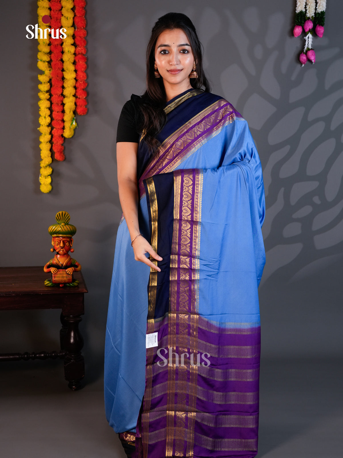 EBS05182 - Semi Mysoresilk - Saree - Shop on Shrus.com