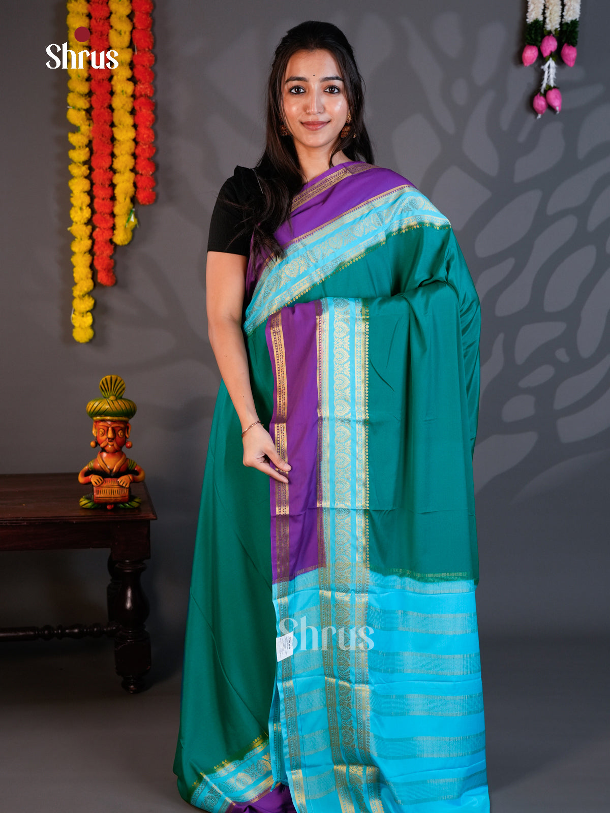 EBS05187 - Semi Mysoresilk - Saree - Shop on Shrus.com