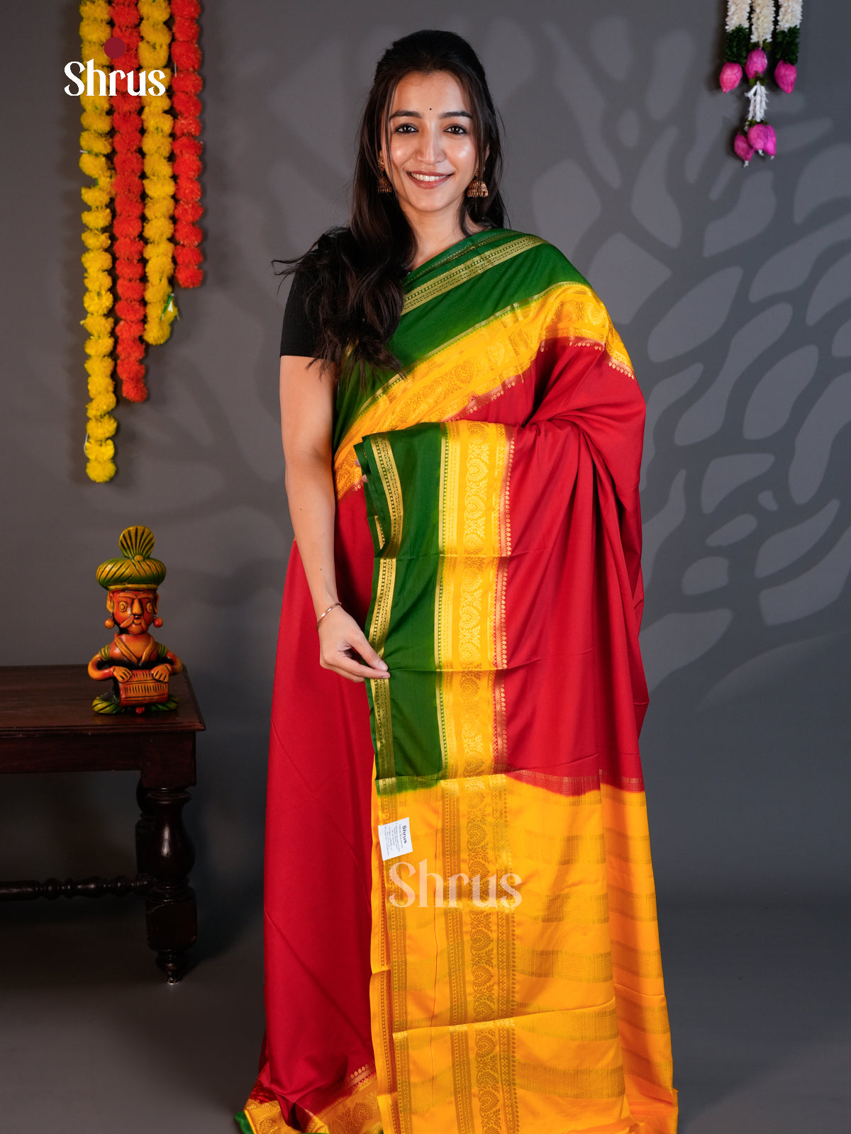 EBS05188 - Semi Mysoresilk - Saree - Shop on Shrus.com