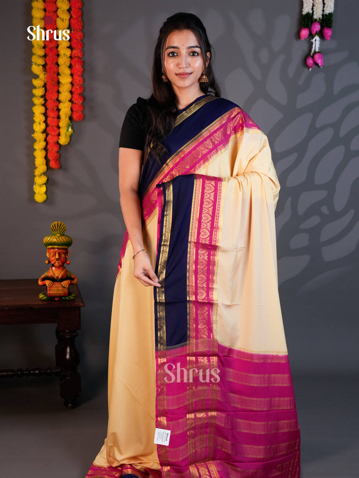 EBS05190 - Semi Mysoresilk - Saree - Shop on Shrus.com