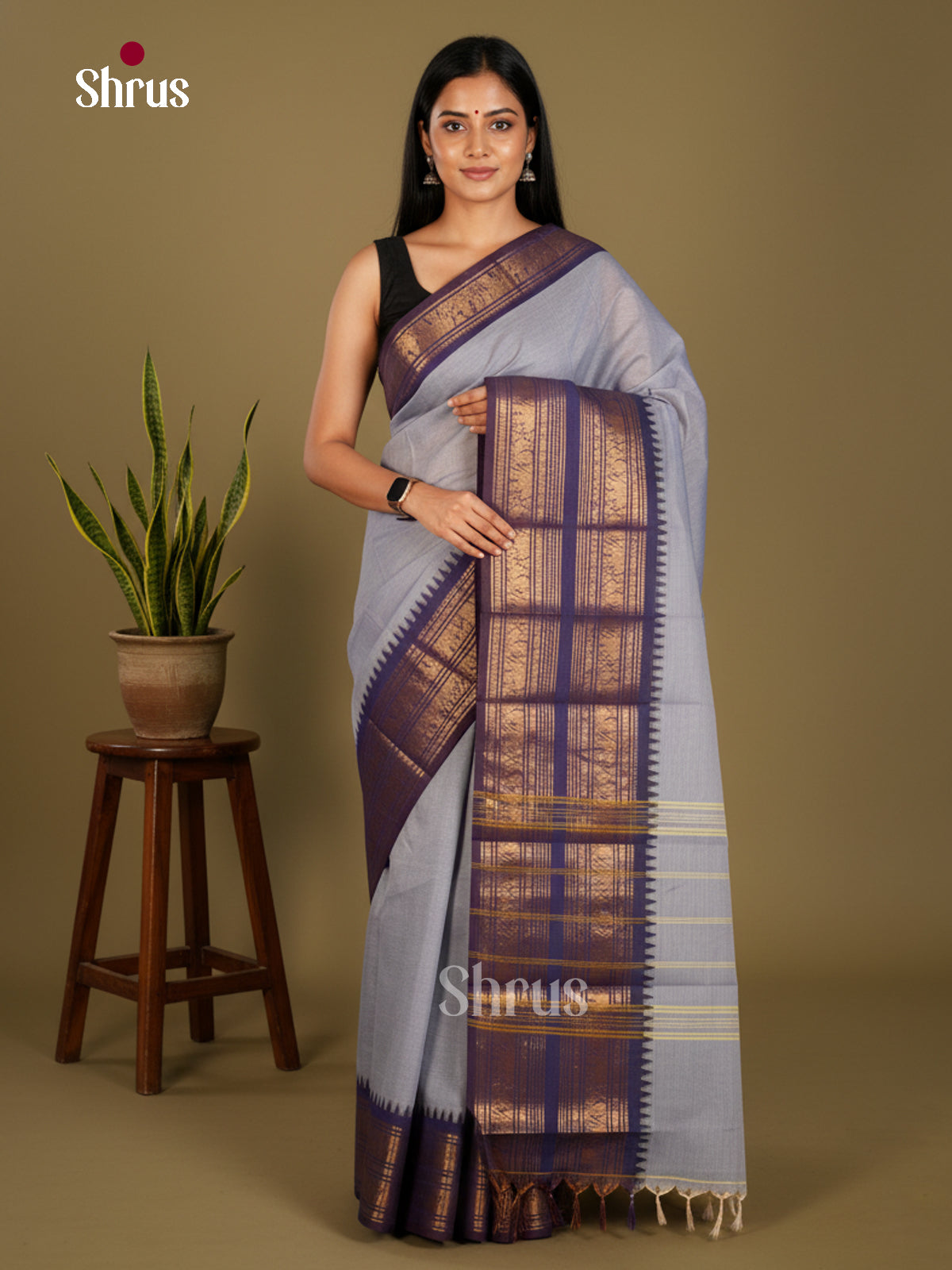 Chettinad Cotton Saree - EBS06117 - Shop on Shrus.com