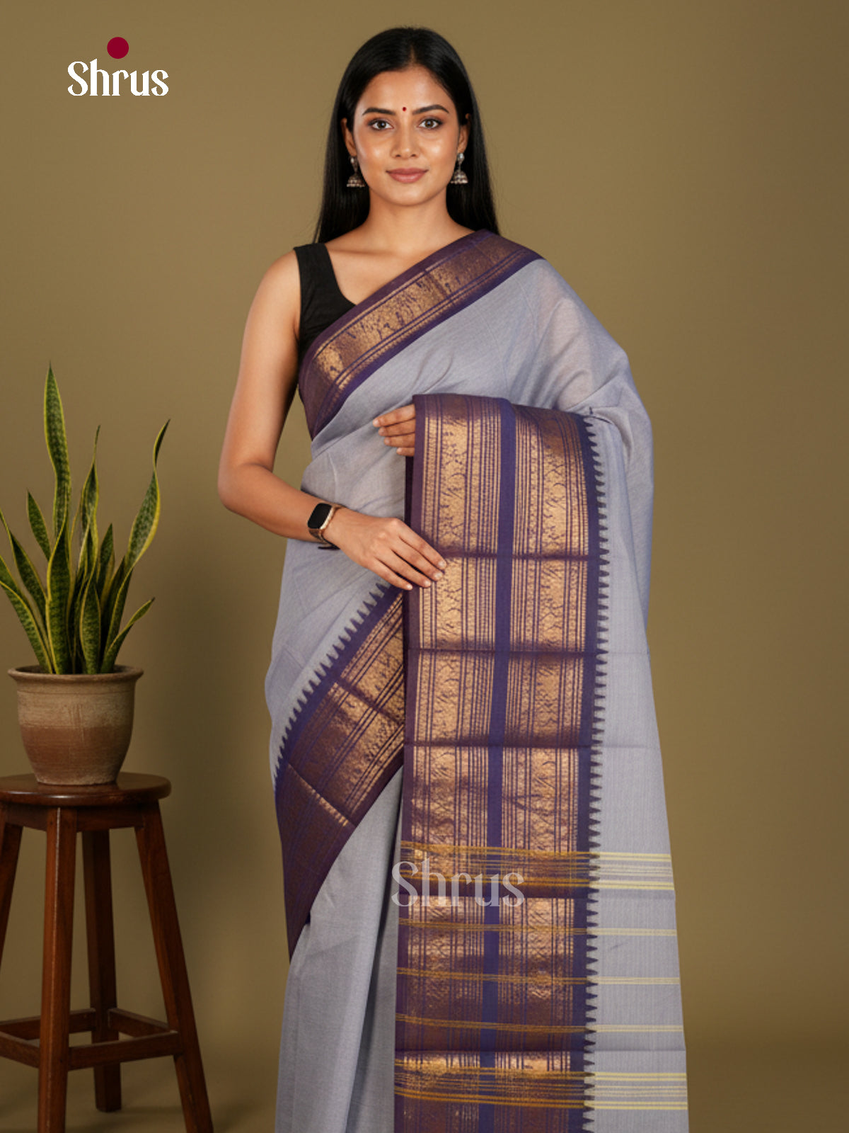 Chettinad Cotton Saree - EBS06117 - Shop on Shrus.com