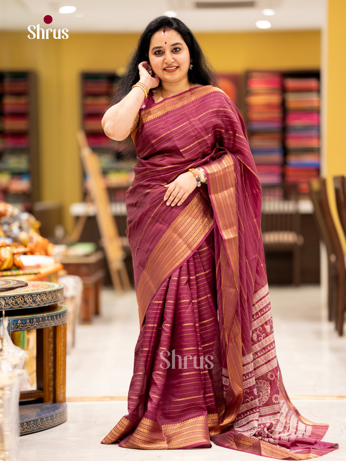 Semi Crepe Saree - EBS06196 - Shop on Shrus.com