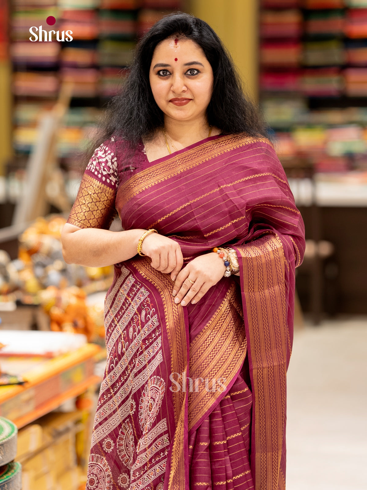 Semi Crepe Saree - EBS06196 - Shop on Shrus.com