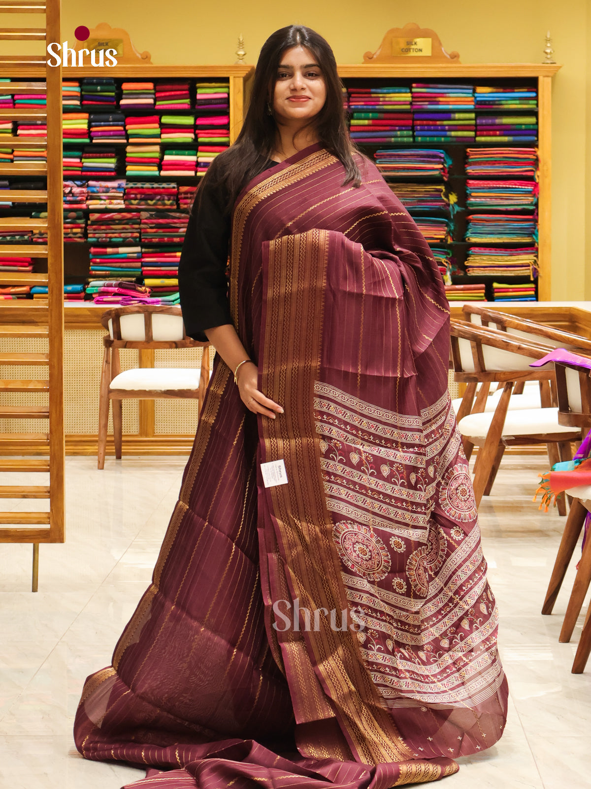 Semi Crepe Saree - EBS06264 - Shop on Shrus.com
