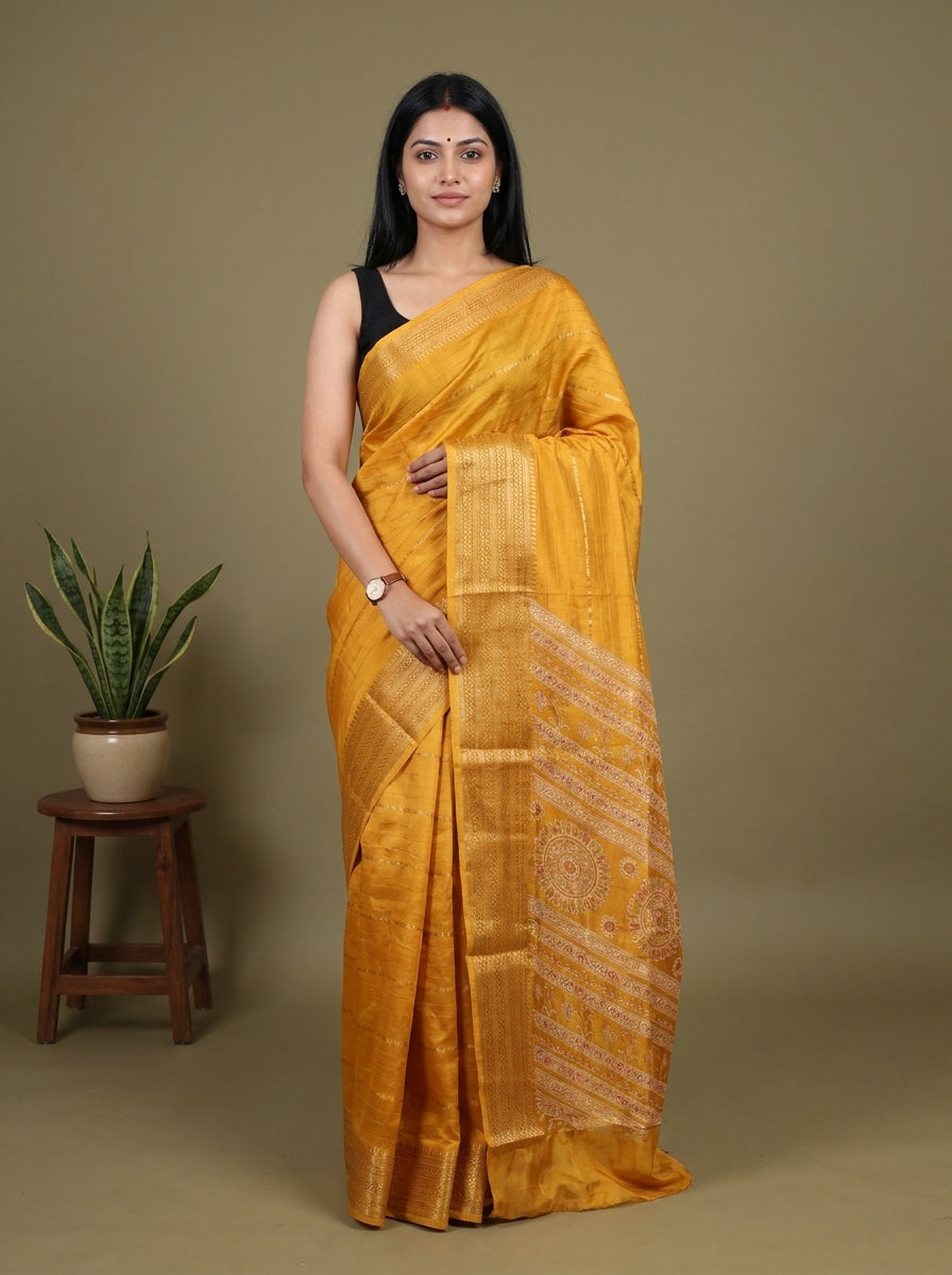 Semi Crepe Saree - EBS06265