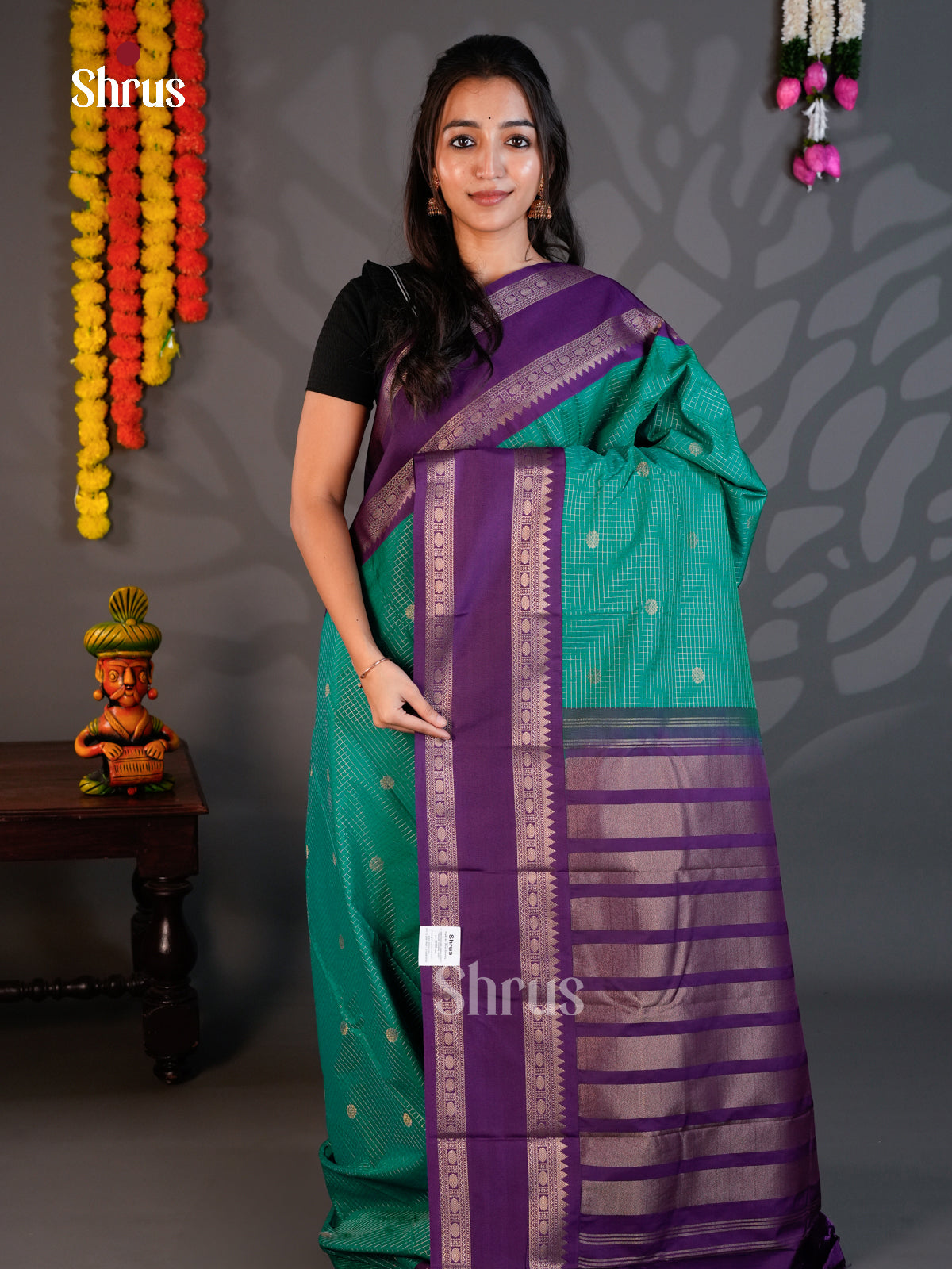 EBS07002 - Semi Kanchipuram - Saree - Shop on Shrus.com