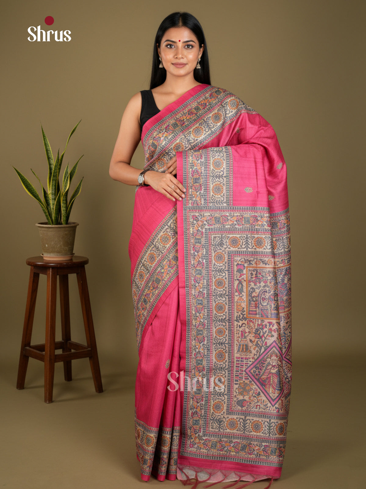 EBS09029 - Printed Madhubani - Saree - Shop on Shrus.com