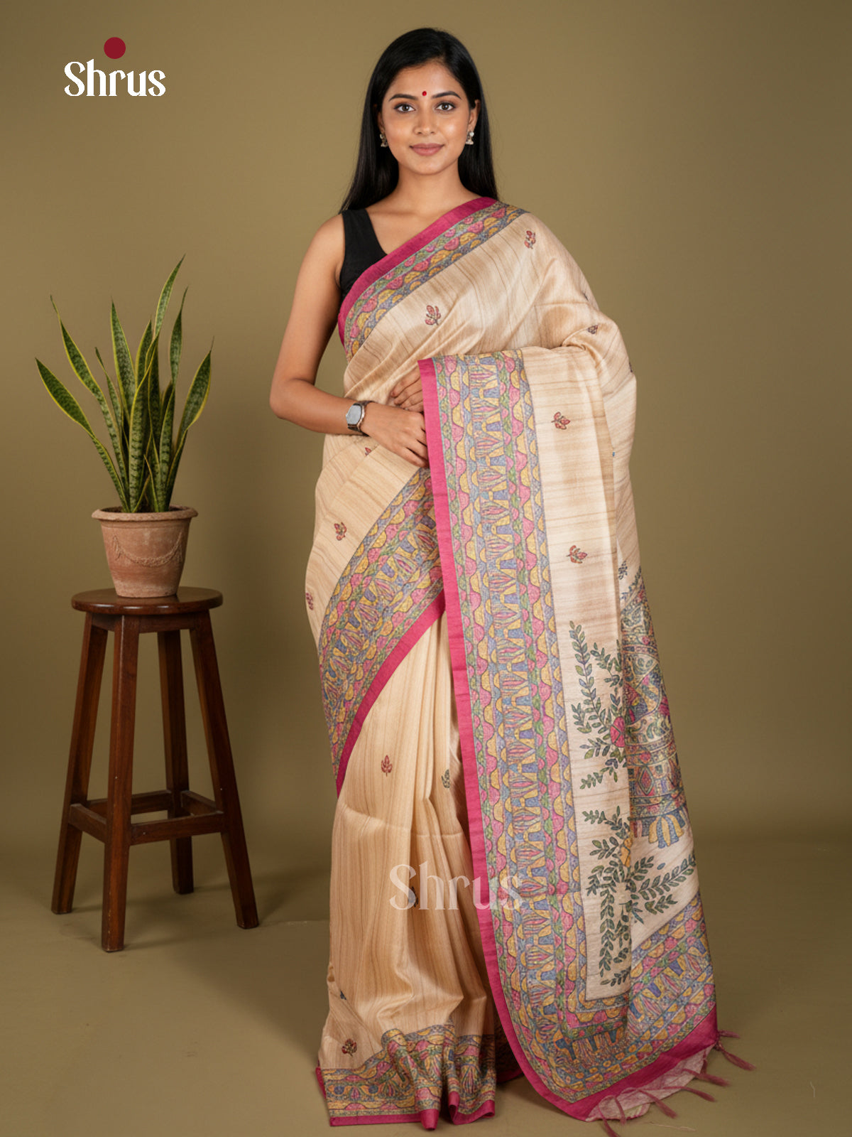 EBS09071 - Printed Madhubani - Saree - Shop on Shrus.com