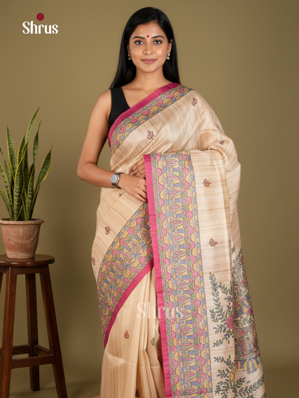 EBS09071 - Printed Madhubani - Saree - Shop on Shrus.com