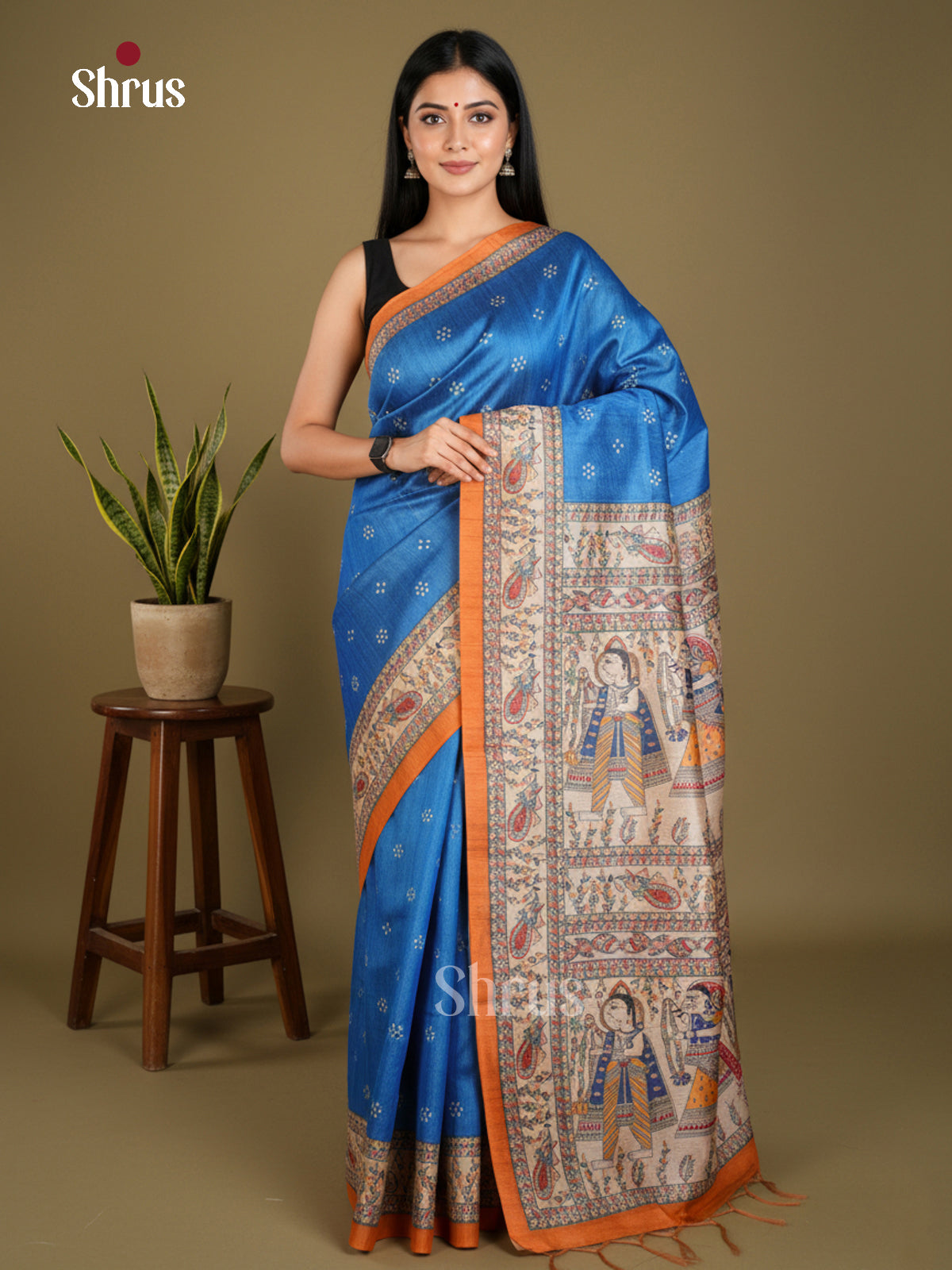 EBS09072 - Printed Madhubani - Saree - Shop on Shrus.com