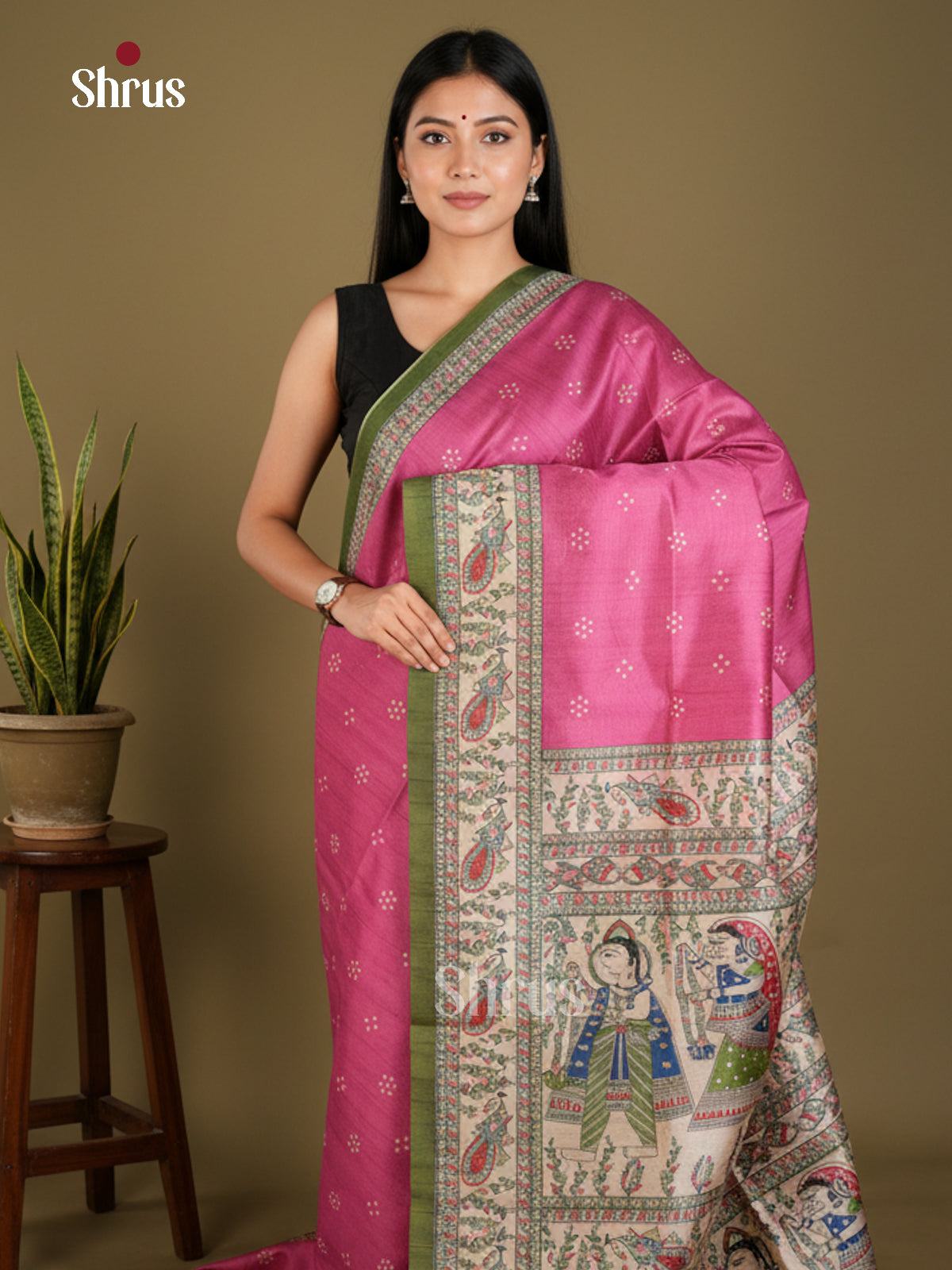 EBS09074 - Printed Madhubani - Saree - Shop on Shrus.com