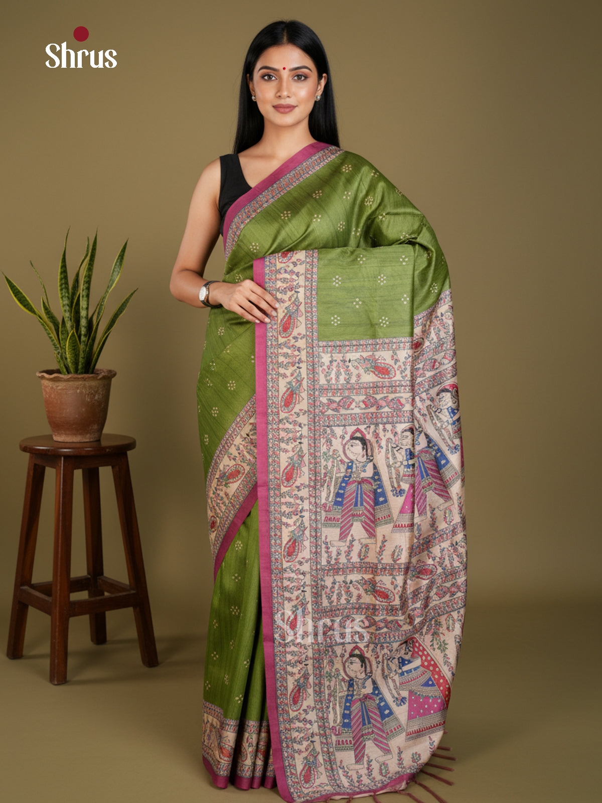 EBS09076 - Printed Madhubani - Saree - Shop on Shrus.com