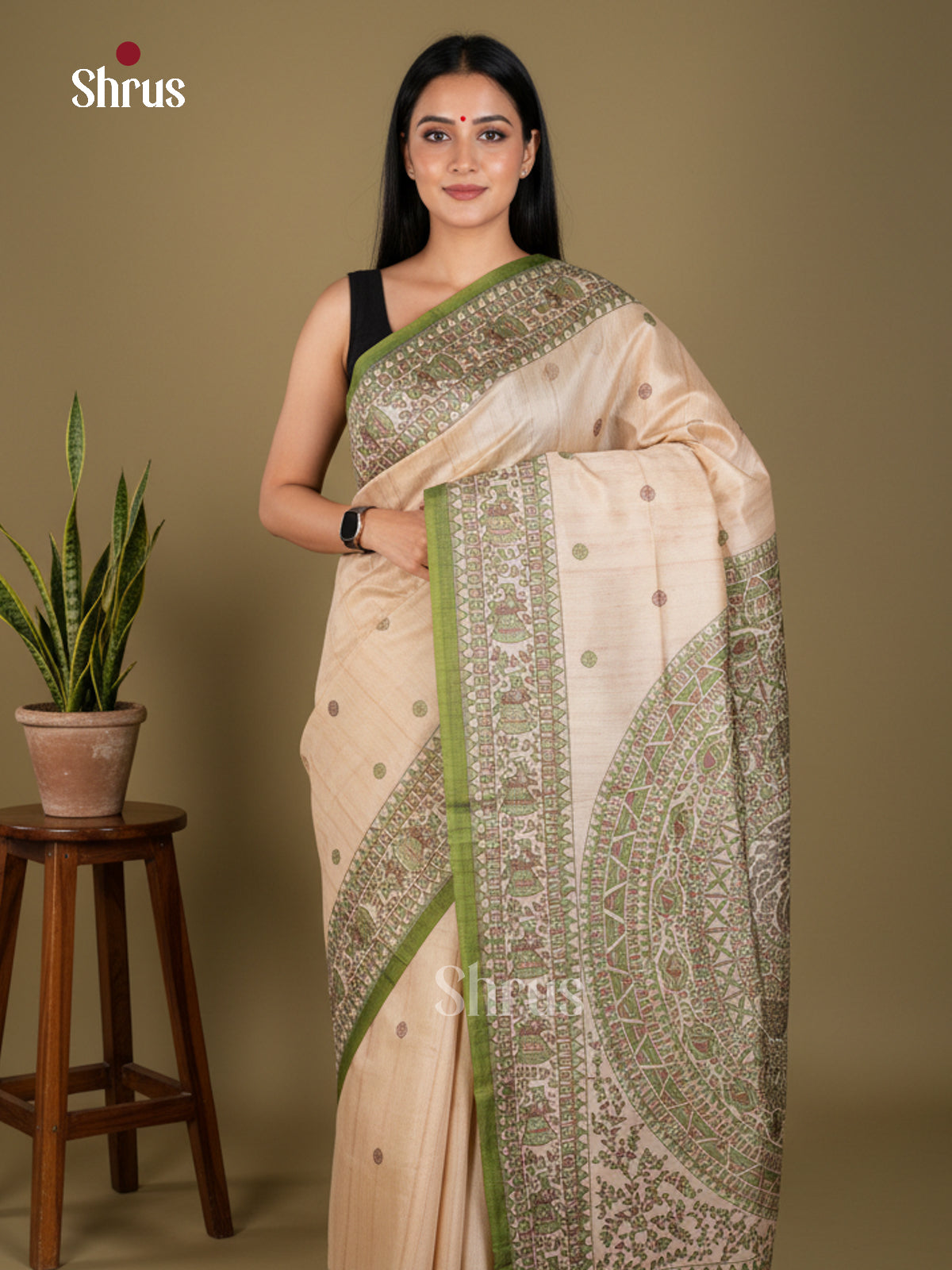 EBS09085 - Printed Madhubani - Saree - Shop on Shrus.com