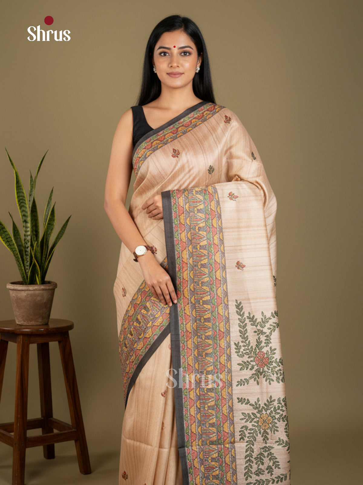 EBS09114 - Printed Madhubani - Saree - Shop on Shrus.com