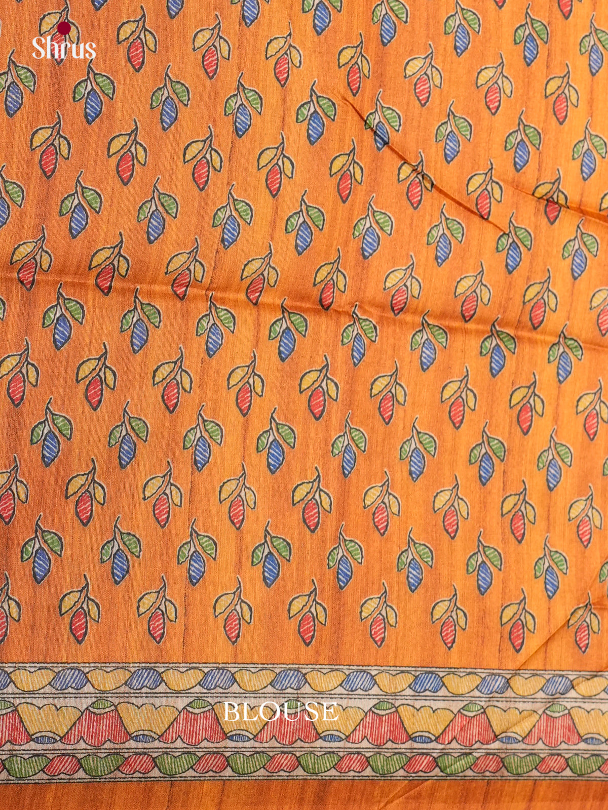 Printed Madhubani Saree - EBS09115 - Shop on Shrus.com