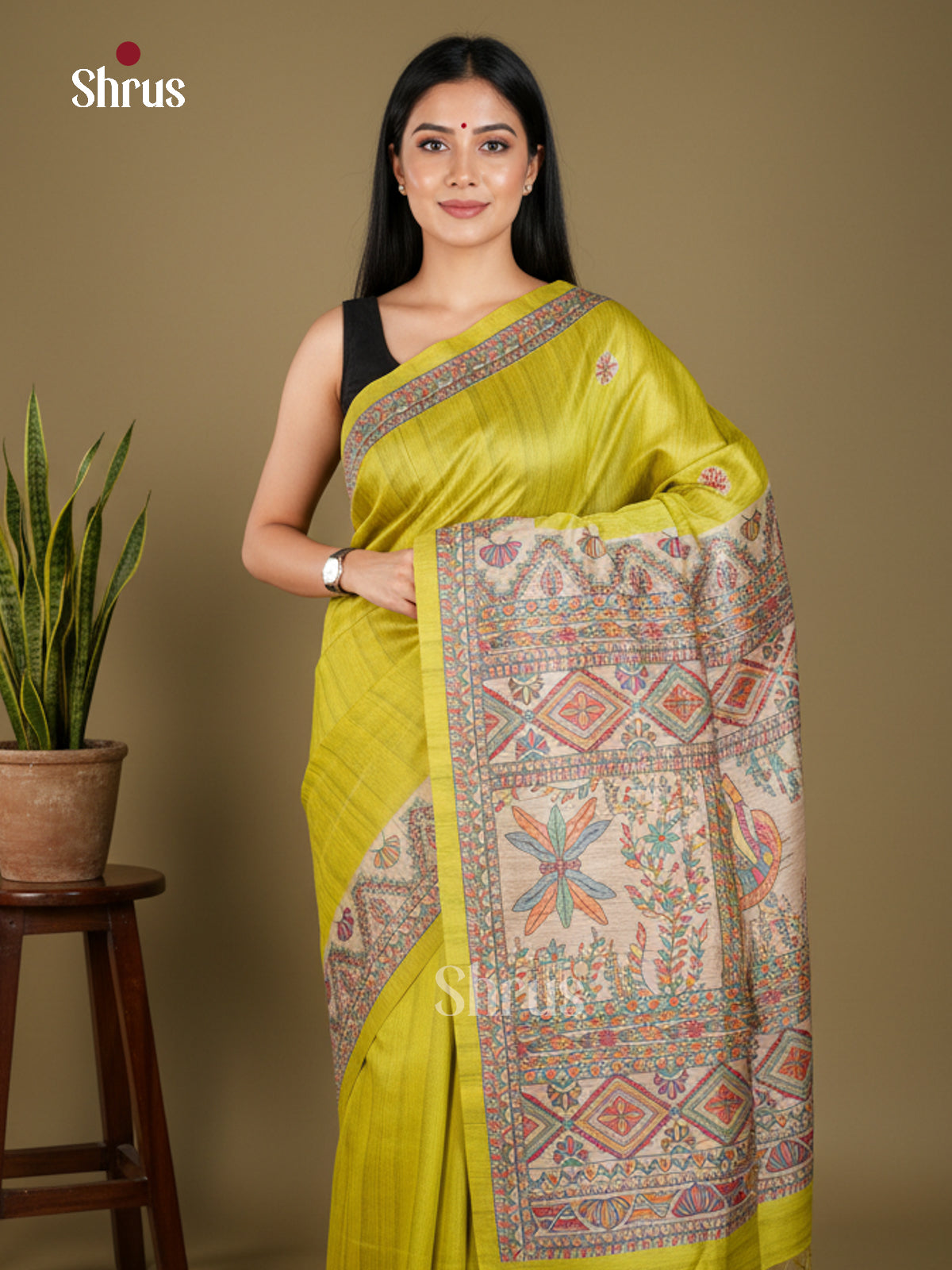 EBS09141 - Printed Madhubani - Saree - Shop on Shrus.com