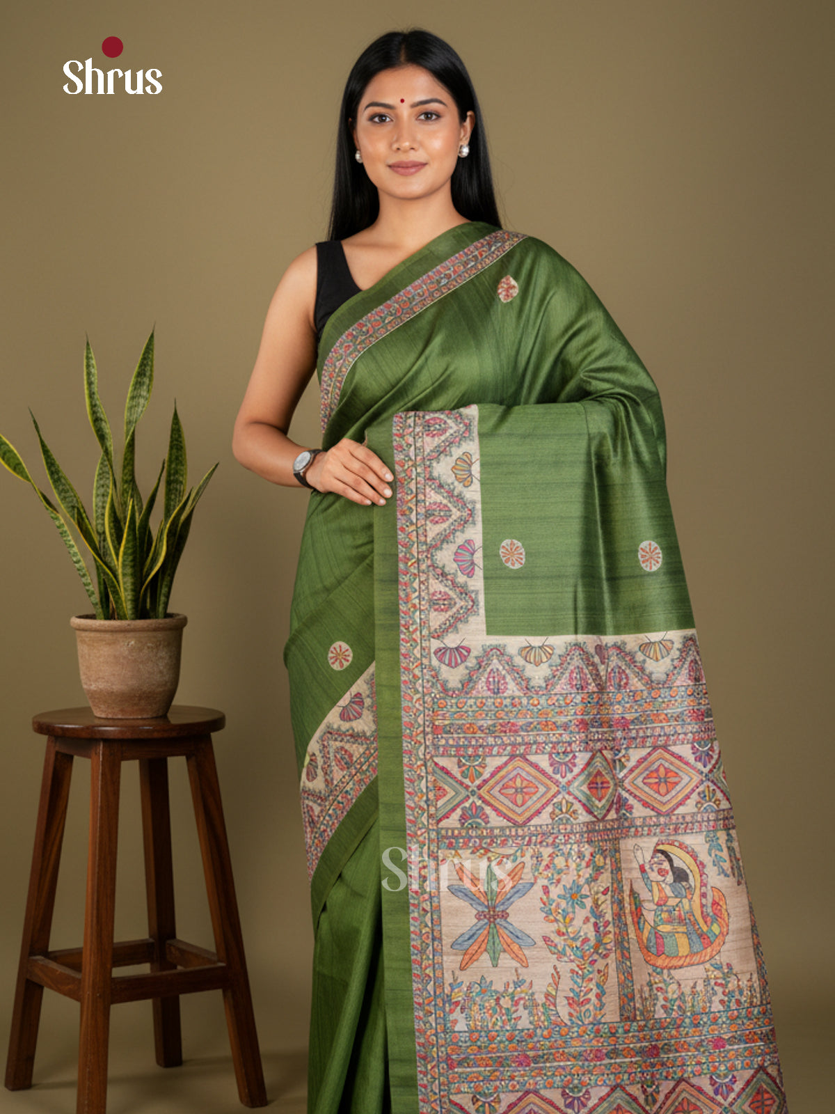 EBS09142 - Printed Madhubani - Saree - Shop on Shrus.com
