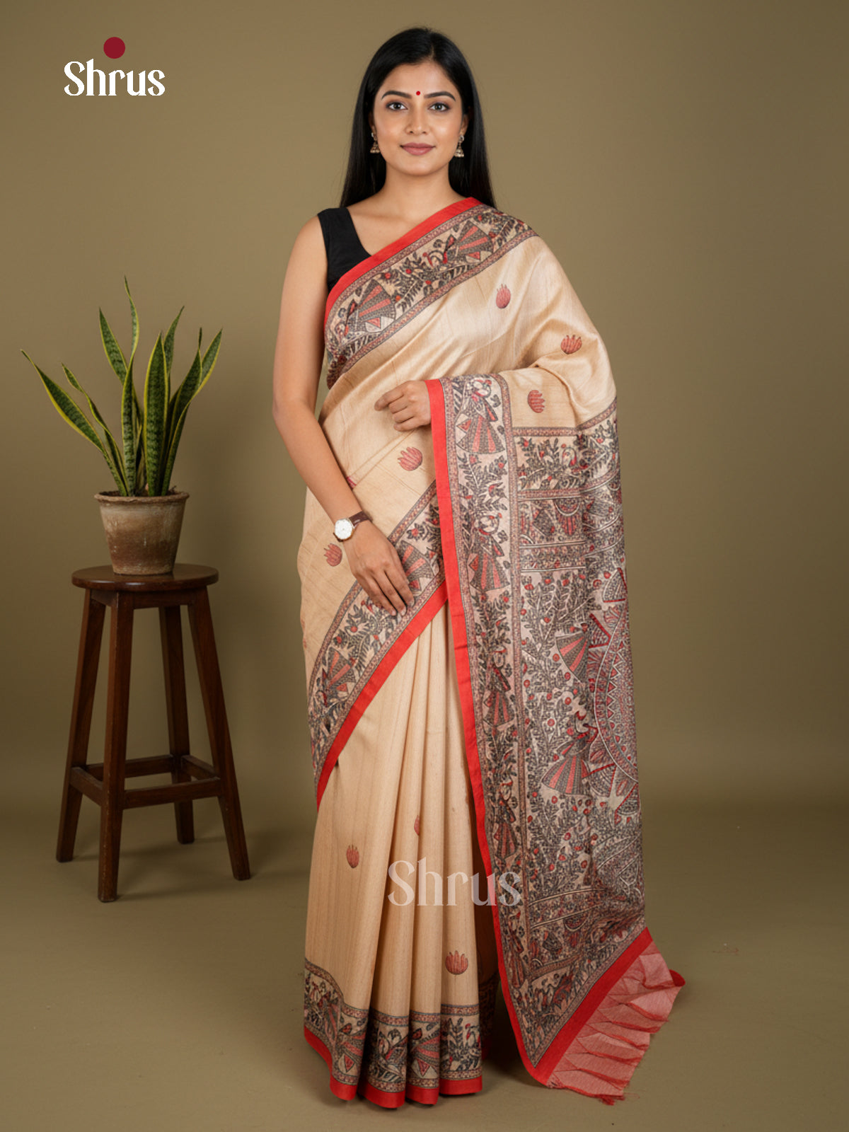EBS09160 - Printed Madhubani - Saree - Shop on Shrus.com