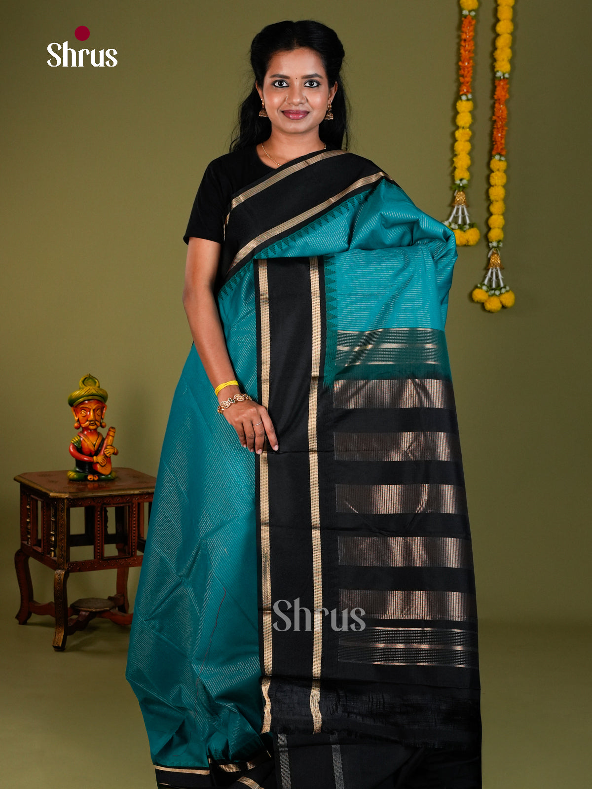 Semi Kanchipuram Saree - EBS10219 - Shop on Shrus.com