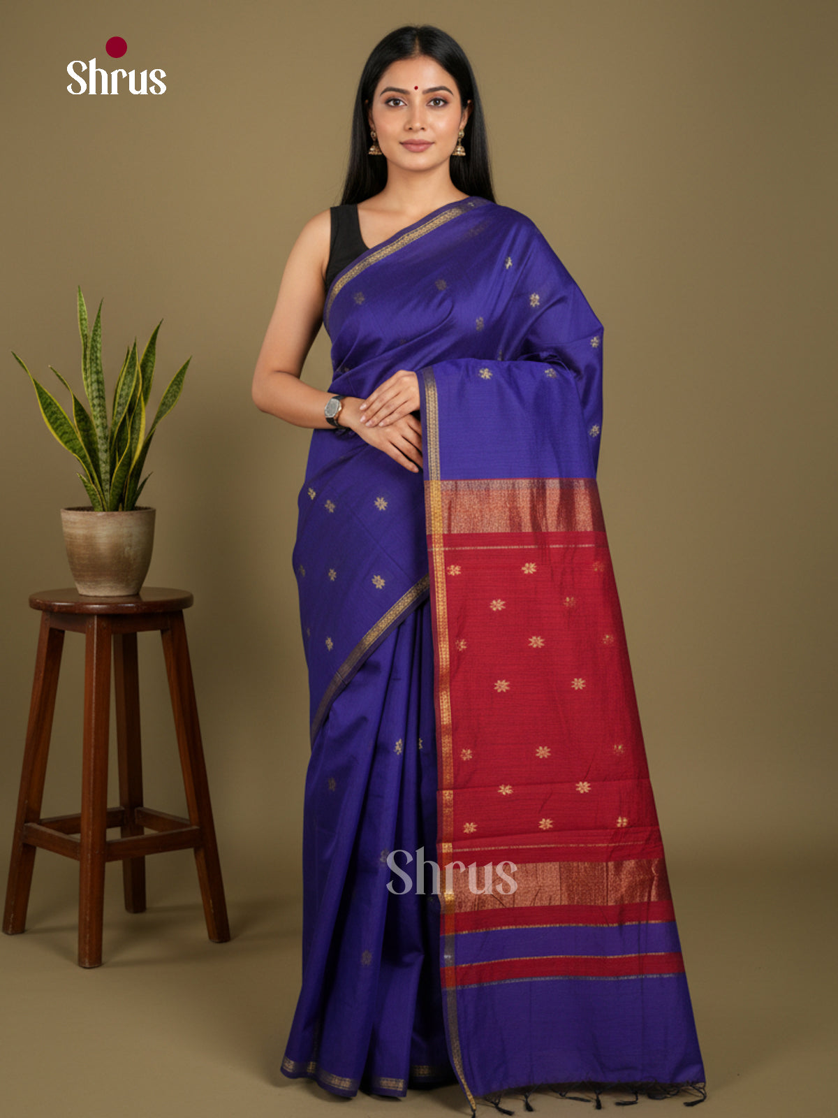 Semi Maheshwari Saree - EBS10426 - Shop on Shrus.com