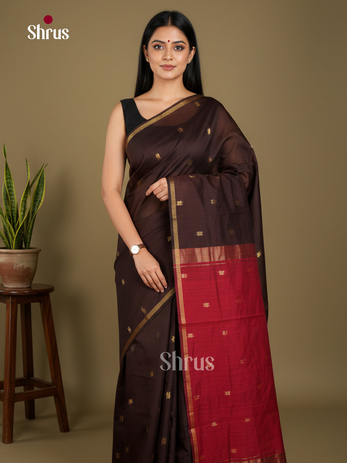 Semi Maheshwari Saree - EBS10442 - Shop on Shrus.com