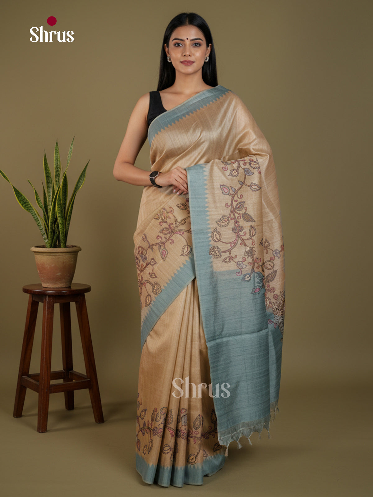 Semi matka Saree - EBS11130 - Shop on Shrus.com