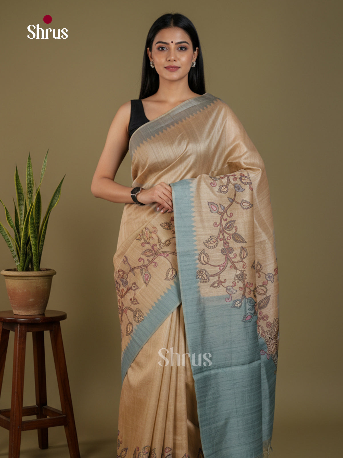 Semi matka Saree - EBS11130 - Shop on Shrus.com