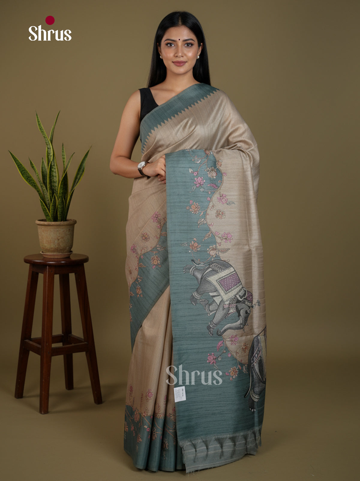 Semi matka Saree - EBS11134 - Shop on Shrus.com