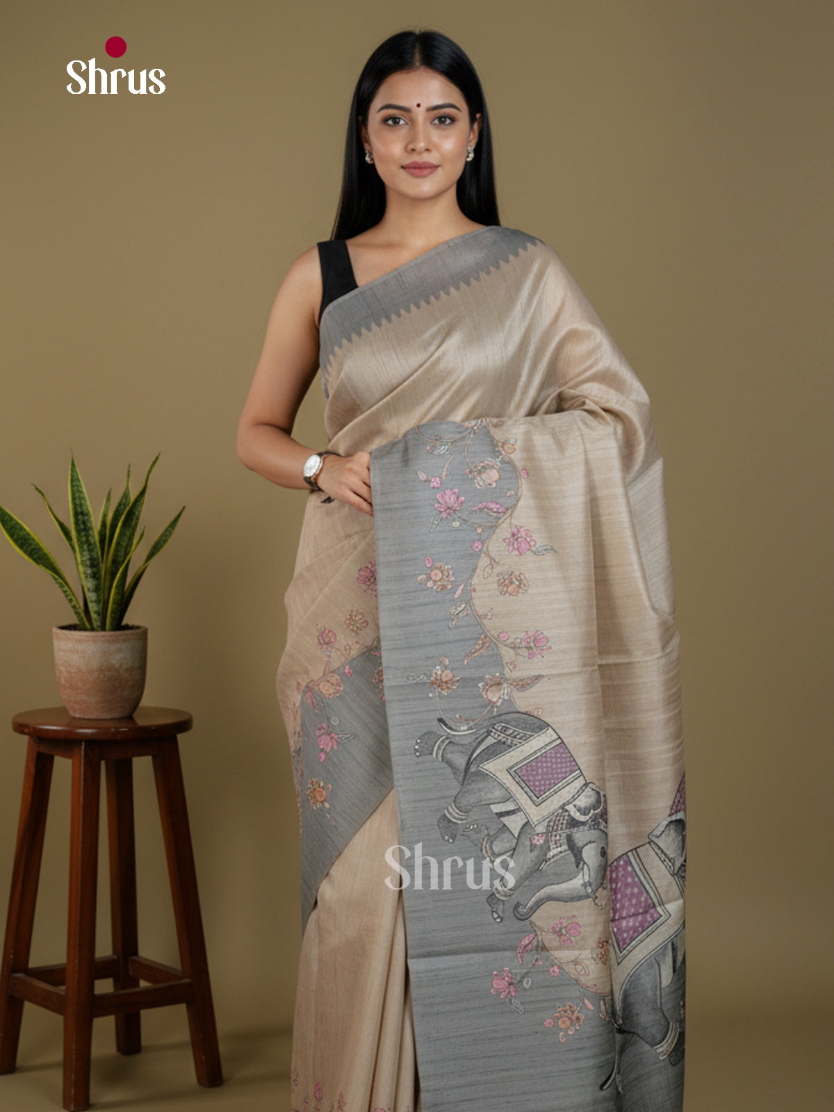Semi matka Saree - EBS11140 - Shop on Shrus.com