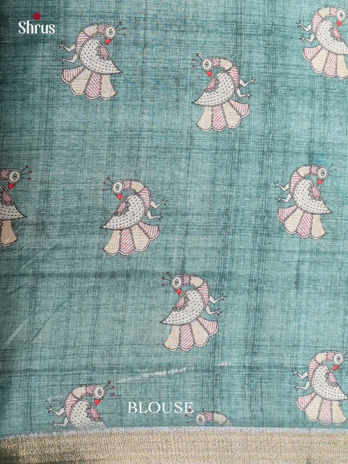 EBS11152 - Printed Madhubani - Saree - Shop on Shrus.com