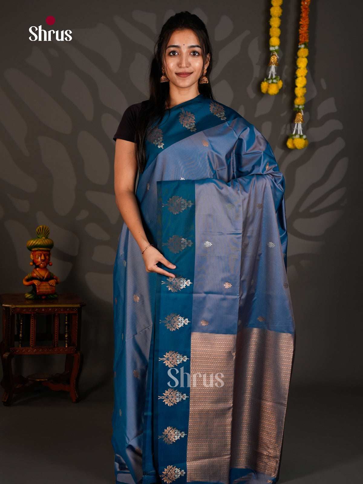 Semi Softsilk Saree - EBS11171 - Shop on Shrus.com