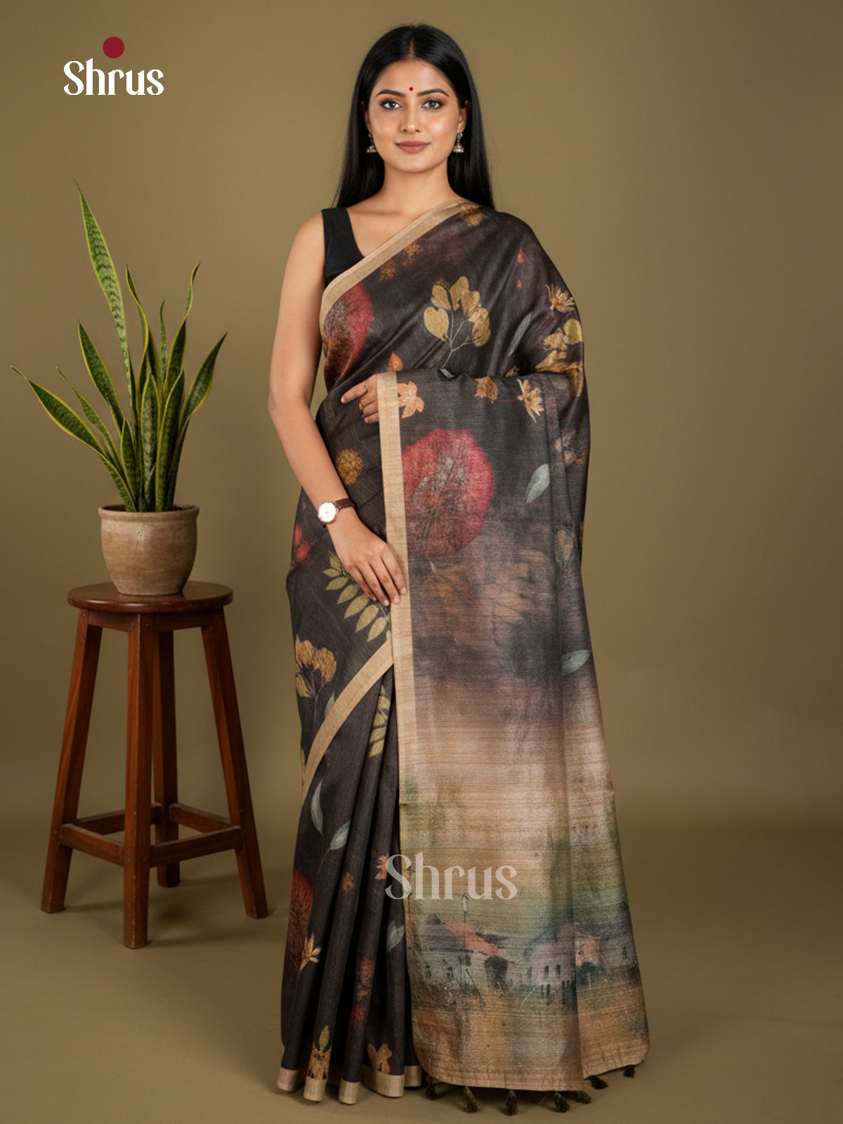 EBS11177 - Semi Jute - Saree - Shop on Shrus.com