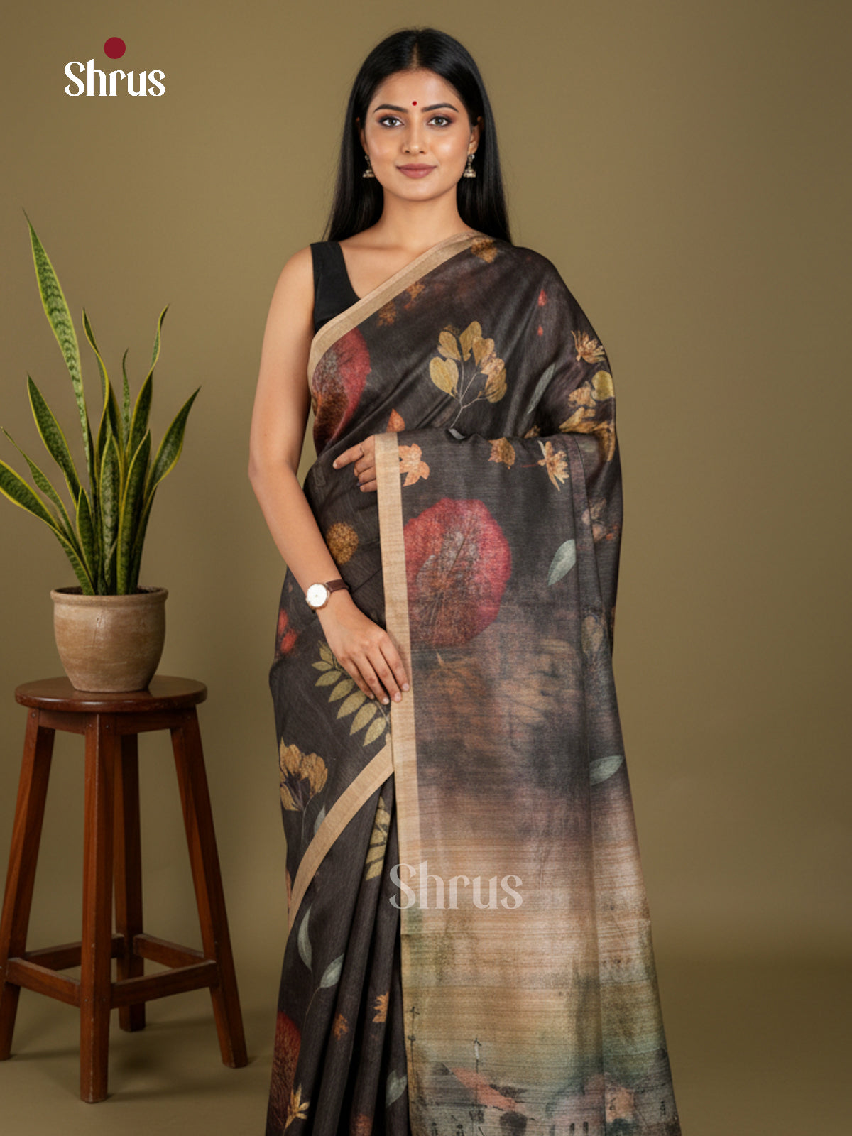 EBS11177 - Semi Jute - Saree - Shop on Shrus.com