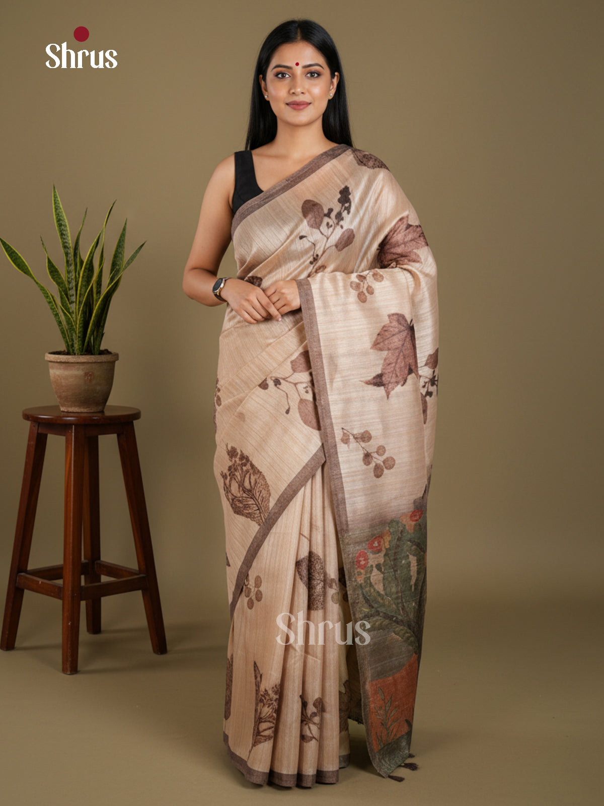 EBS11179 - Semi Jute - Saree - Shop on Shrus.com
