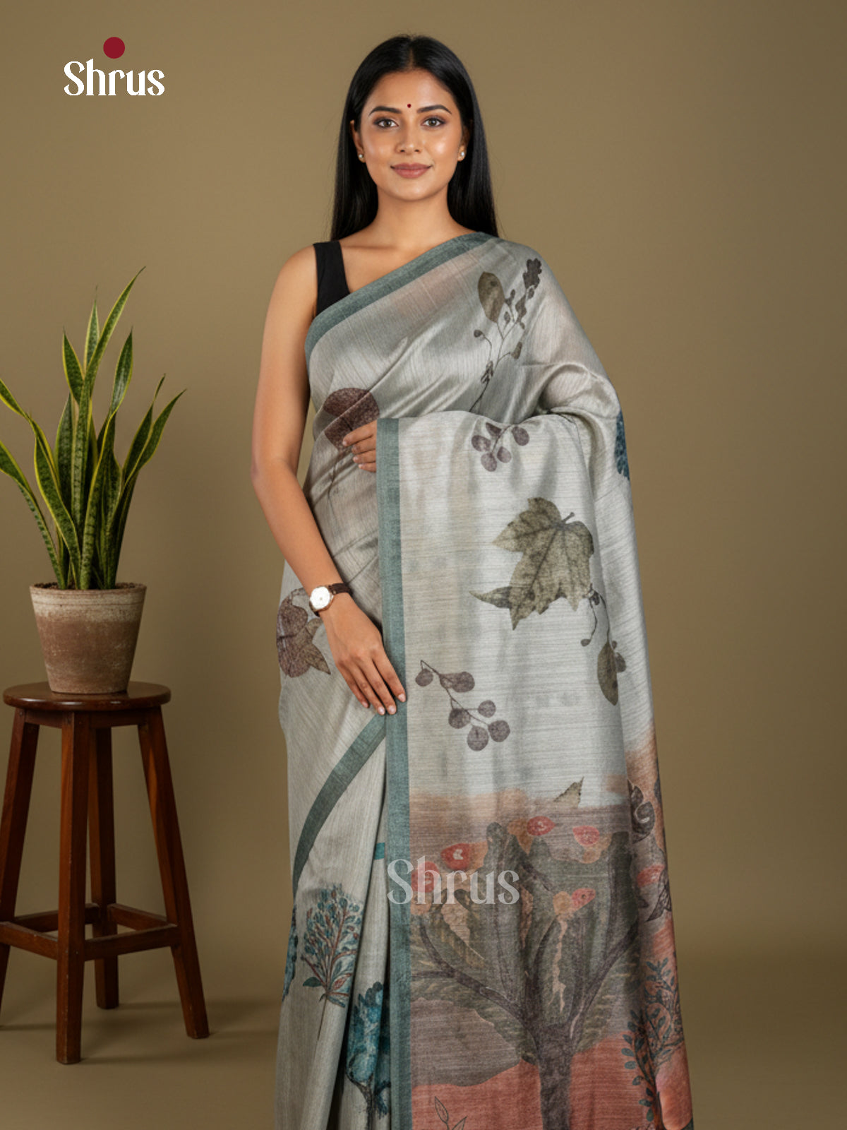 EBS11181 - Semi Jute - Saree - Shop on Shrus.com