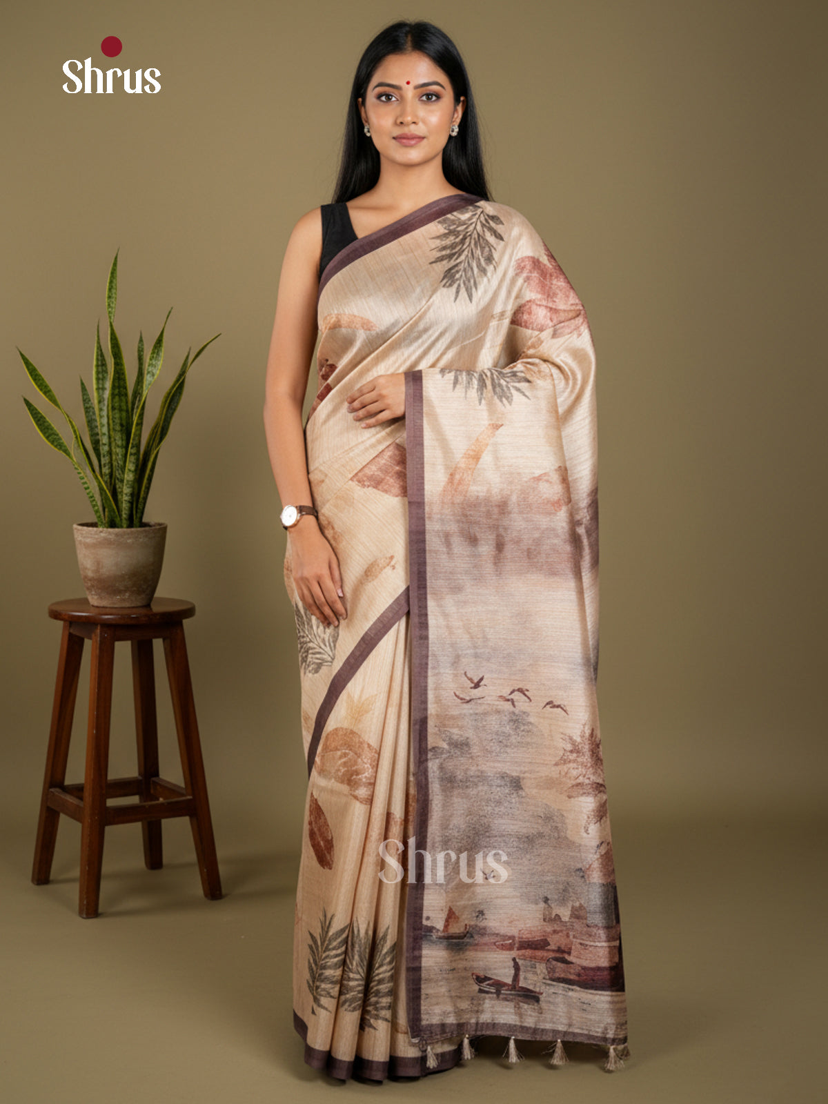 EBS11182 - Semi Jute - Saree - Shop on Shrus.com