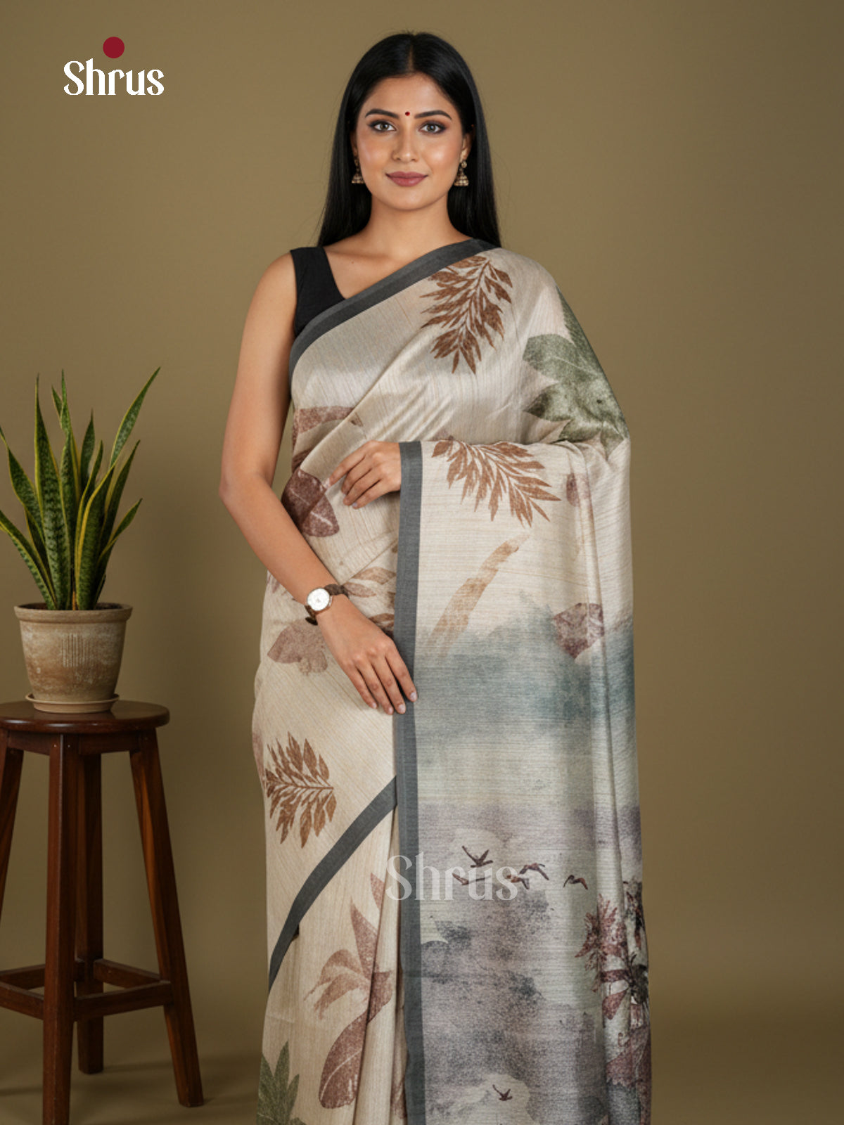EBS11185 - Semi Jute - Saree - Shop on Shrus.com