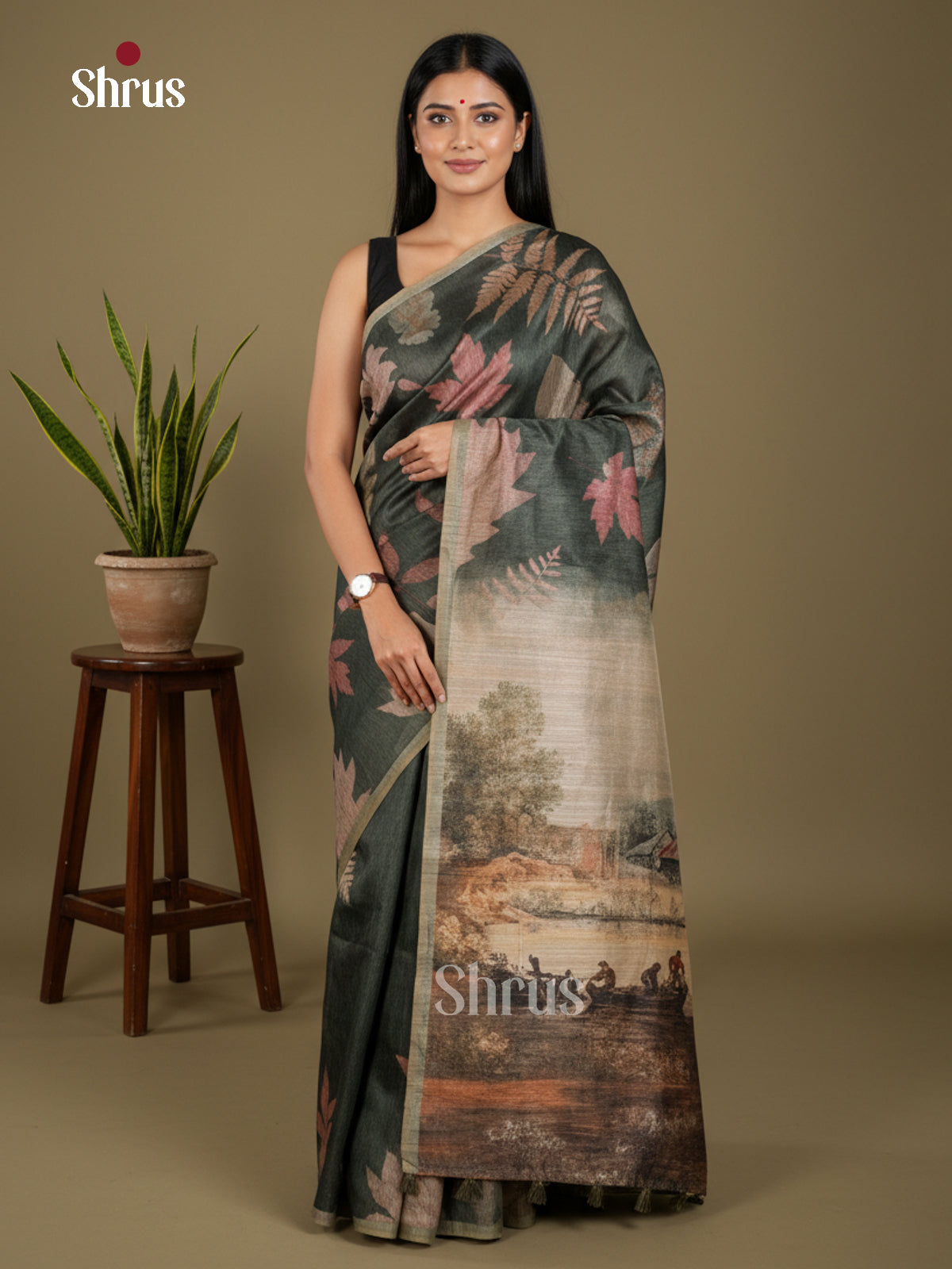 EBS11186 - Semi Jute - Saree - Shop on Shrus.com