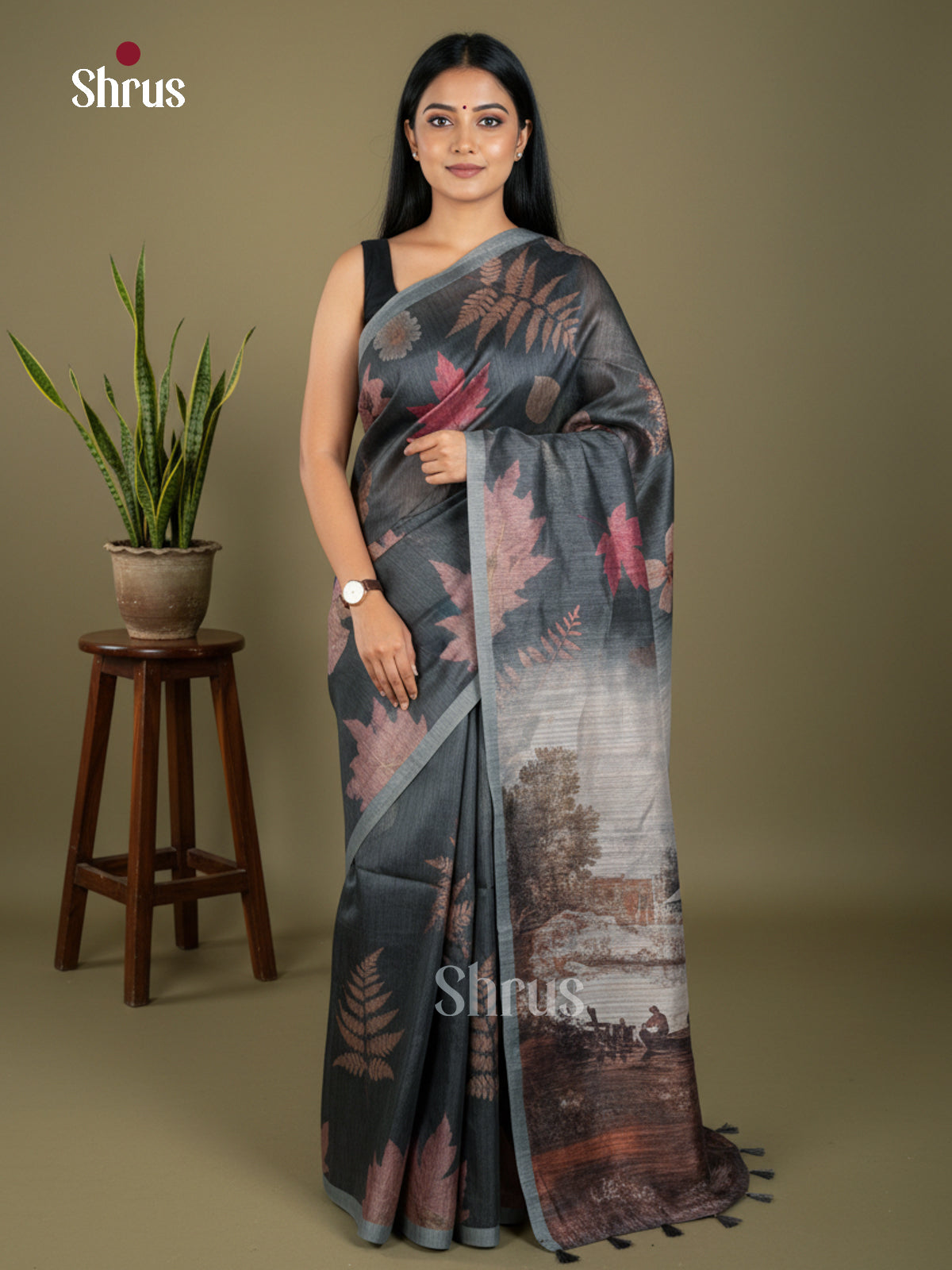 EBS11187 - Semi Jute - Saree - Shop on Shrus.com