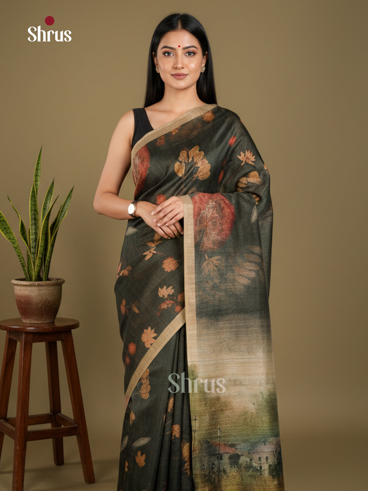 EBS11188 - Semi Jute - Saree - Shop on Shrus.com