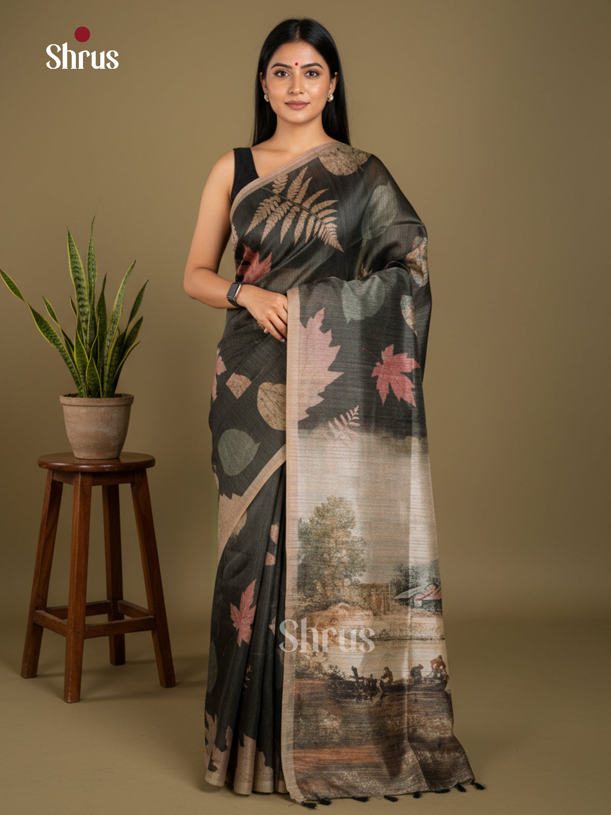 EBS11189 - Semi Jute - Saree - Shop on Shrus.com