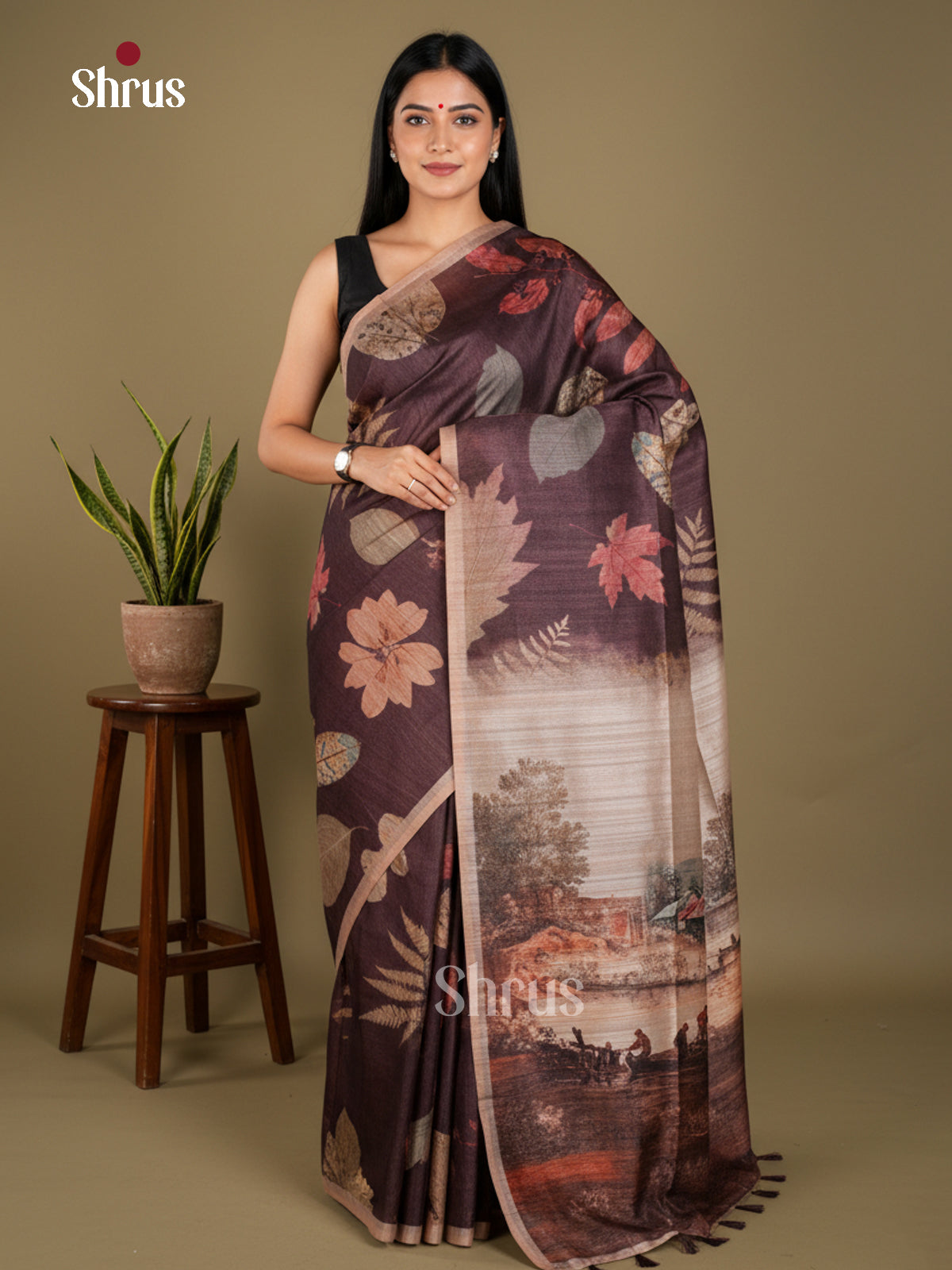 EBS11190 - Semi Jute - Saree - Shop on Shrus.com