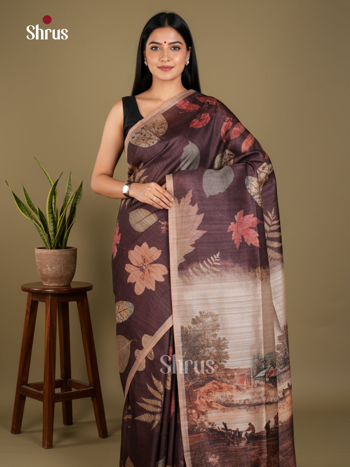 EBS11190 - Semi Jute - Saree - Shop on Shrus.com