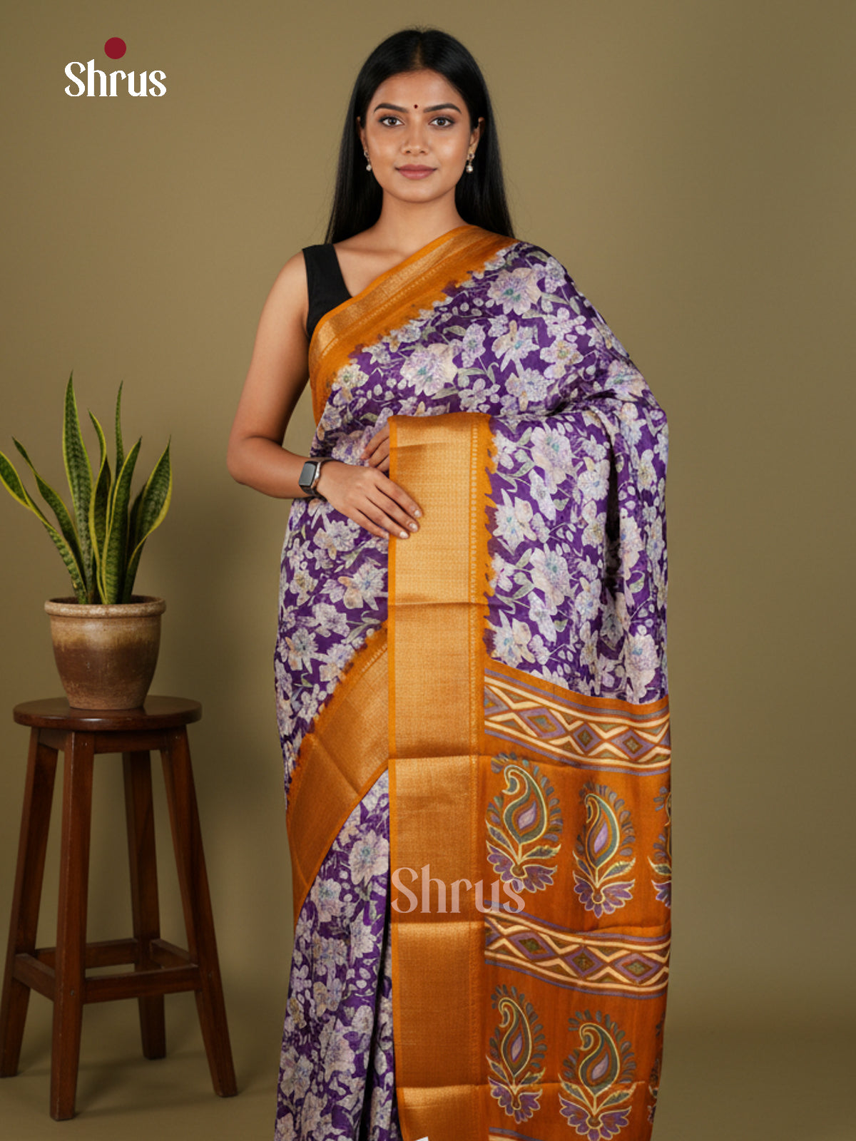 EBS14066 - Semi Crepe - Saree - Shop on Shrus.com