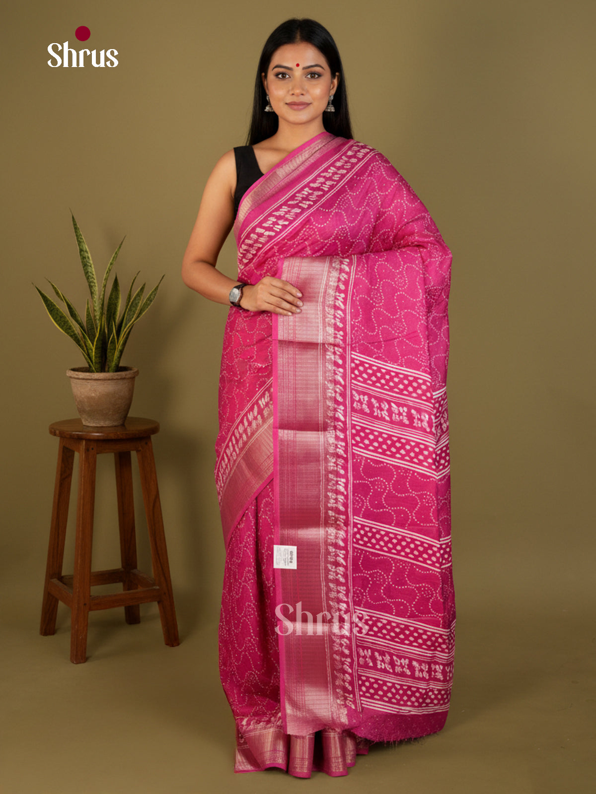 Semi Crepe Saree - EBS14077 - Shop on Shrus.com