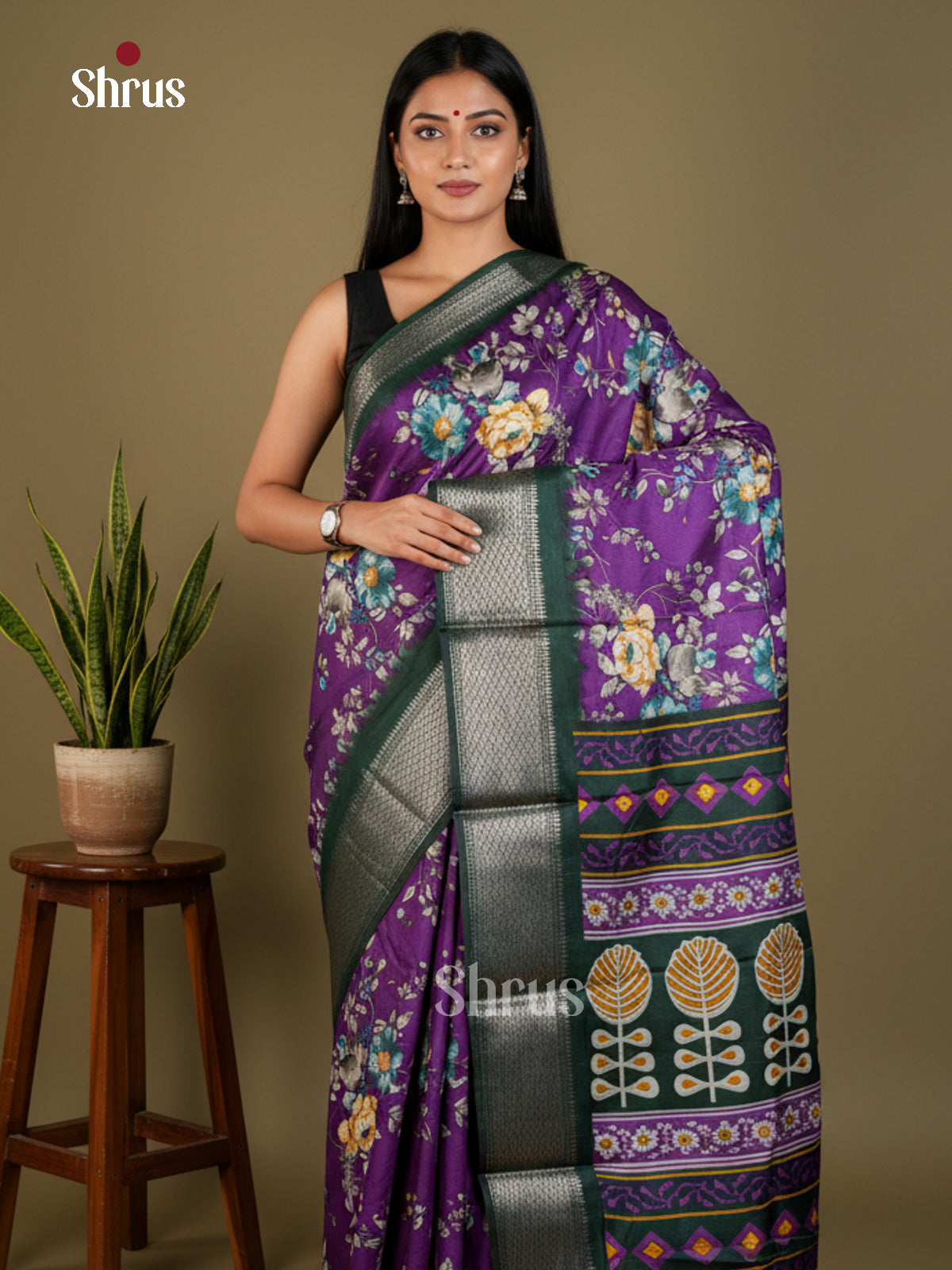 EBS14088 - Semi Crepe - Saree - Shop on Shrus.com
