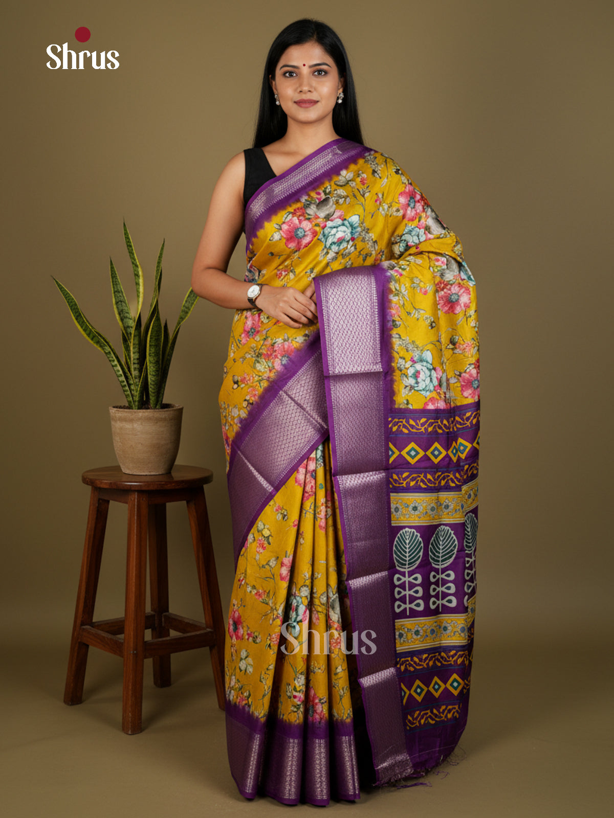 EBS14090 - Semi Crepe - Saree - Shop on Shrus.com