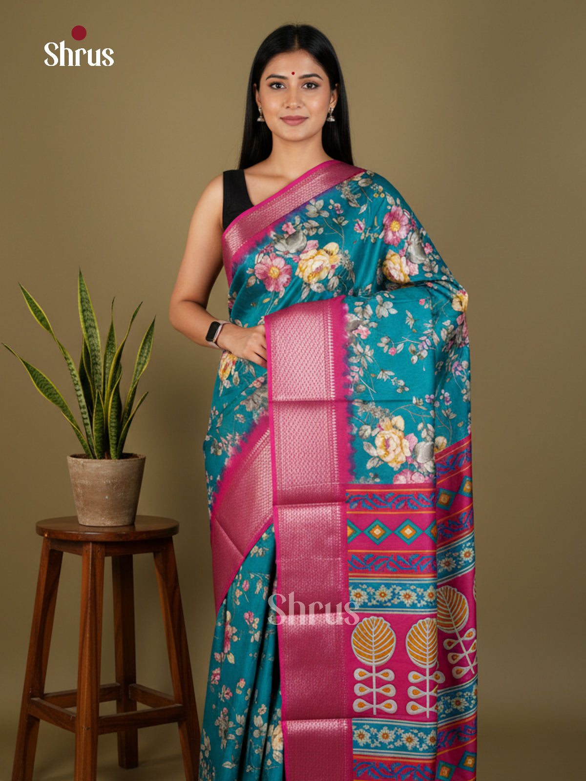 EBS14091 - Semi Crepe - Saree - Shop on Shrus.com