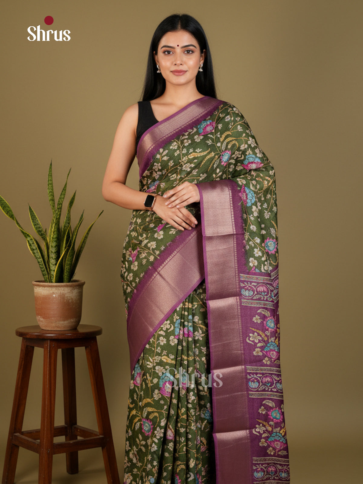 EBS14164 - Semi Crepe - Saree - Shop on Shrus.com